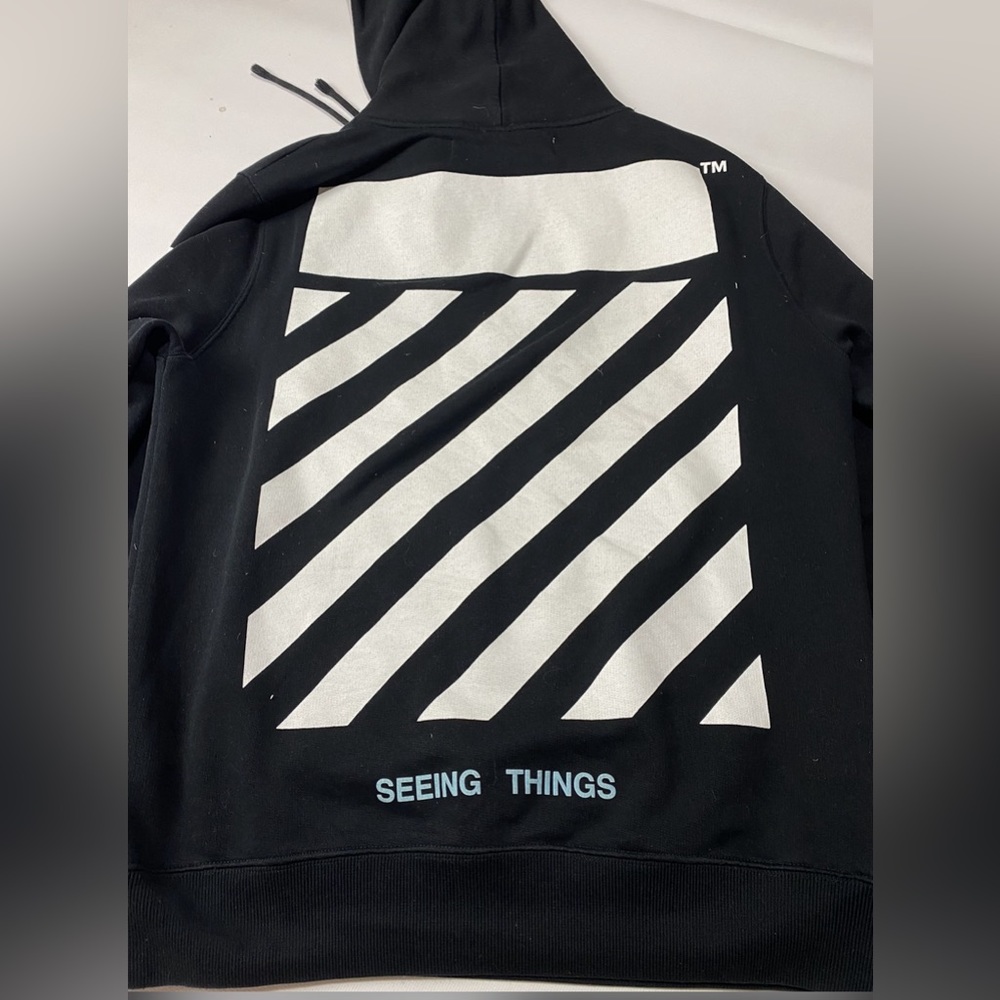 Off-white hoodie painting black/white rare - Picture 5 of 9
